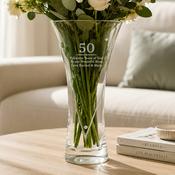 Personalised Special Year Diamond Effect Heart Vase - ForYou.ie image