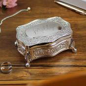 Personalised Small Silver Plated Jewellery Box - ForYou.ie image