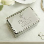 Personalised Floral Small Jewellery Box - ForYou.ie image