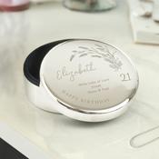 Personalised Birthday Round Trinket Box - ForYou.ie image