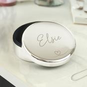 Personalised Heart Round Trinket Box - ForYou.ie image