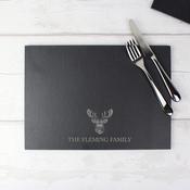 Personalised Stag Slate Placemat - ForYou.ie image