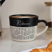 Personalised Black Dipped Dash Ceramic Mug - ForYou.ie image