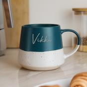 Personalised Name Blue Speckled Ceramic Mug - ForYou.ie image
