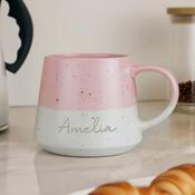 Personalised Name Pink Speckled Ceramic Mug - ForYou.ie image