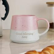 Personalised Pink Speckled Ceramic Mug - ForYou.ie image