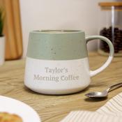 Personalised Green Speckled Ceramic Mug - ForYou.ie image
