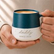 Personalised Message Blue Speckled Ceramic Mug - ForYou.ie image