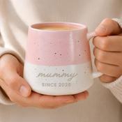 Personalised Message Pink Speckled Ceramic Mug - ForYou.ie image
