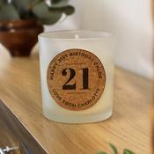 Personalised Birthday Cork Label Candle Jar - ForYou.ie image