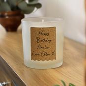 Personalised Cork Label Candle Jar - ForYou.ie image