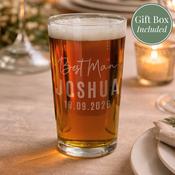 Personalised Best Man Elegant Pint Glass - ForYou.ie image
