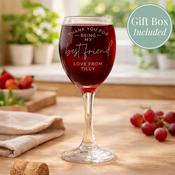 Personalised Thank you Wine Glass - ForYou.ie image