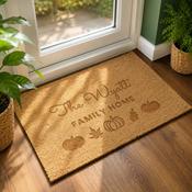 Personalised Pumpkin Rectangle Doormat - ForYou.ie image