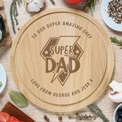 Personalised Super Dad Chopping Board - ForYou.ie image