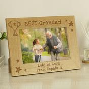 Personalised Simply The Best 6x4 Landscape Wooden Photo Frame - ForYou.ie image
