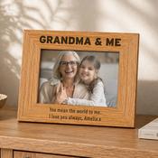 Personalised Bold Text 4x6 Wooden Photo Frame - ForYou.ie image