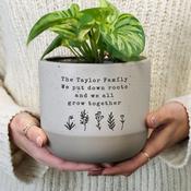 Personalised Floral Flecked Plant Pot - ForYou.ie image