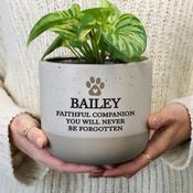 Personalised Pet Memorial Flecked Plant Pot - ForYou.ie image