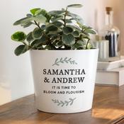 Personalised Wreath Large Plant Pot - ForYou.ie image