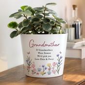 Personalised Pretty Floral Large Plant Pot - ForYou.ie image
