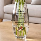 Personalised Robins Appear Bullet Vase - ForYou.ie image