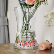 Personalised Floral Big Age Waisted Vase - ForYou.ie