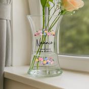 Personalised Bright Floral Waisted Vase - ForYou.ie image