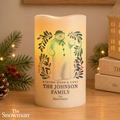 Personalised The Snowman Botanical LED Candle - ForYou.ie image