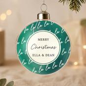 Personalised Fa La La Glass Bauble - ForYou.ie image