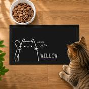 Personalised Cartoon Cat Bowl Mat - ForYou.ie image