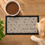 Personalised Brown Dog Icons Pet Bowl Mat - ForYou.ie image