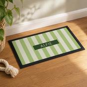 Personalised Green Stripe Pet Bowl Mat - ForYou.ie image