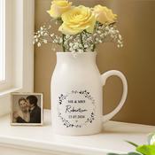 Personalised Black &amp; Gold Wreath Jug Vase - ForYou.ie image