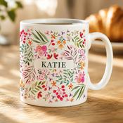 Personalised Floral Pattern Mug - ForYou.ie image