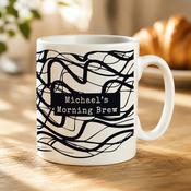 Personalised Black Pattern Mug - ForYou.ie image