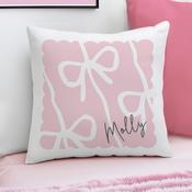 Personalised Pink Bow Cushion - ForYou.ie image