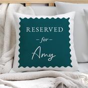 Personalised Deep Teal Reserved For Cushion - ForYou.ie image