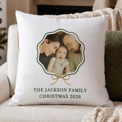 Personalised Scallop Bow Photo Upload Cushion - ForYou.ie image