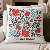 Personalised Poinsettia Cushion - ForYou.ie image