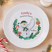 Personalised The Snowman Christmas Wishes Plastic Plate - ForYou.ie image