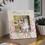 Personalised Floral Ceramic 4x4 Frame - ForYou.ie image