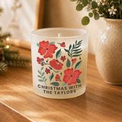 Personalised Poinsettia Candle Jar - ForYou.ie image