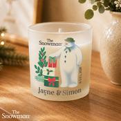 Personalised The Snowman Christmas Wishes Frosted Candle Jar - ForYou.ie image