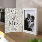 Personalised Wedding Wooden Hinged 6x4 Photo Frame - ForYou.ie image