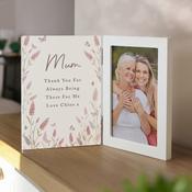 Personalised Floral Wooden Hinged 6x4 Photo Frame - ForYou.ie image