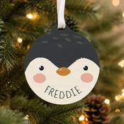 Personalised Penguin Wooden Bauble - ForYou.ie image