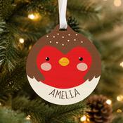 Personalised Robin Wooden Bauble - ForYou.ie image