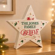 Personalised Believe Wooden Star Ornament - ForYou.ie image