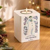 Personalised The Snowman Botanical Wooden Tealight - ForYou.ie image